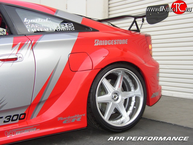 4 449 р. Комплект пластиковых накладок K1 Style wide body на задние крылья автомобиля Toyota Celica T230 (1999-2006)  с доставкой в г. Воронеж