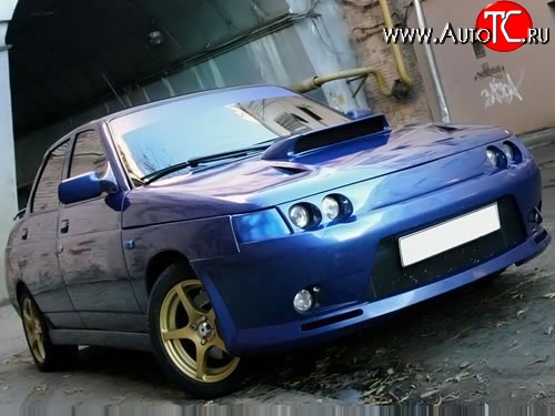 4 049 р. Маска под модульную оптику LukOil X4 на 4 фары Лада 2110 седан (1995-2007)  с доставкой в г. Воронеж