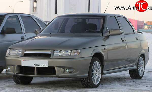 4 649 р. Передний бампер Маркко Лада 2110 седан (1995-2007) (Неокрашенный)  с доставкой в г. Воронеж