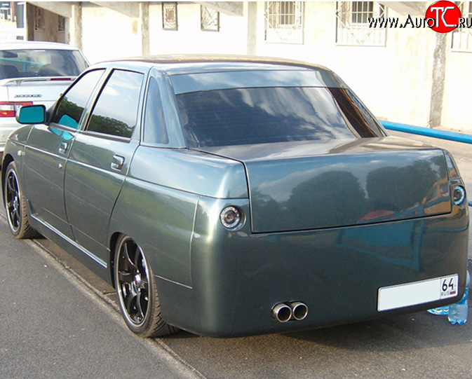 3 749 р. Задний бампер Я-робот M-VRS Лада 2110 седан (1995-2007) (Неокрашенный)  с доставкой в г. Воронеж