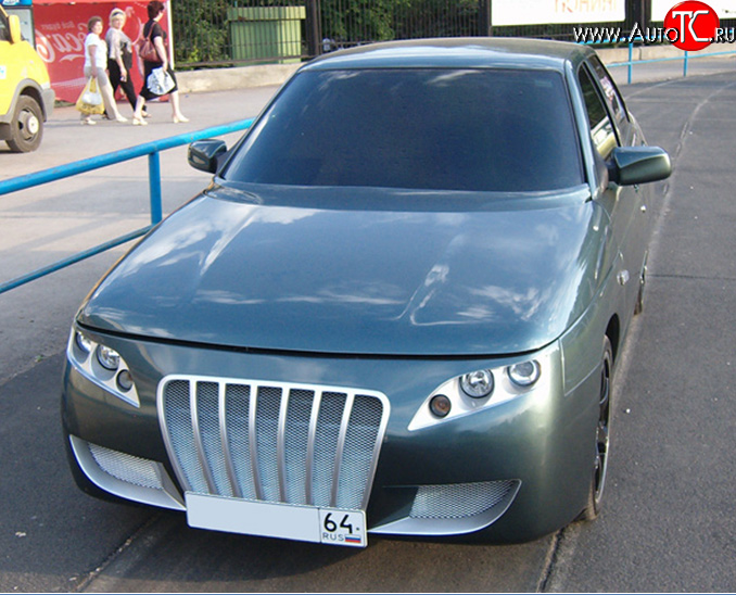 4 299 р. Передний бампер Я-робот M-VRS Лада 2112 хэтчбек (1999-2008) (Неокрашенный)  с доставкой в г. Воронеж