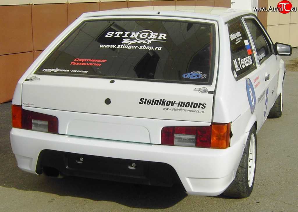 649 р. Накладка на задний номер Evo Лада 21099 (1990-2004) (Неокрашенная)  с доставкой в г. Воронеж