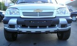 149 р. Комплект брызговиков переднего бампера Трофи Chevrolet Niva 2123 дорестайлинг (2002-2008) (Неокрашенный)  с доставкой в г. Воронеж. Увеличить фотографию 2