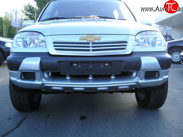 1 099 р. Накладка переднего бампера Трофи Chevrolet Niva 2123 дорестайлинг (2002-2008) (Неокрашенная)  с доставкой в г. Воронеж