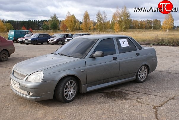 1 749 р. Пороги накладки LS Лада Приора 2171 универсал дорестайлинг  (2008-2014) (Неокрашенные)  с доставкой в г. Воронеж