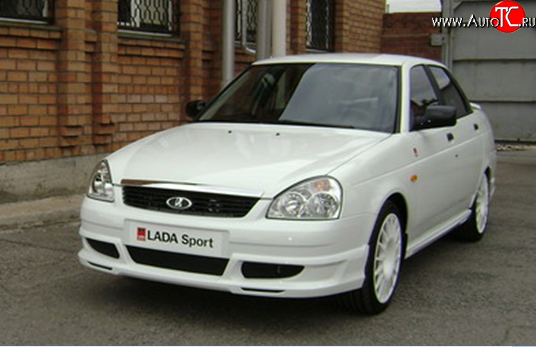 3 699 р. Накладка переднего бампера Lada Priora Sport Лада Приора 2171 универсал дорестайлинг  (2008-2014) (Неокрашенная)  с доставкой в г. Воронеж