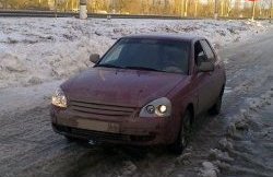 1 649 р. Вставки для передней модульной оптики M-VRS Лада Приора 2170 седан дорестайлинг (2007-2014)  с доставкой в г. Воронеж. Увеличить фотографию 3