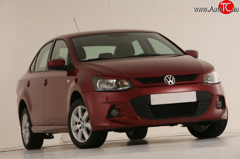 7 249 р. Передний бампер Sport Volkswagen Polo 5 седан дорестайлинг (2009-2015) (Неокрашенный)  с доставкой в г. Воронеж