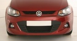 7 249 р. Передний бампер Sport Volkswagen Polo 5 седан дорестайлинг (2009-2015) (Неокрашенный)  с доставкой в г. Воронеж. Увеличить фотографию 2
