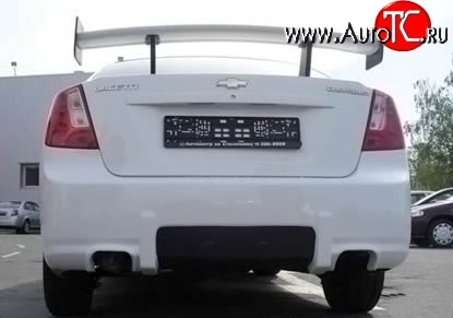 6 499 р. Задний бампер Rieger Chevrolet Lacetti седан (2002-2013) (Неокрашенный)  с доставкой в г. Воронеж