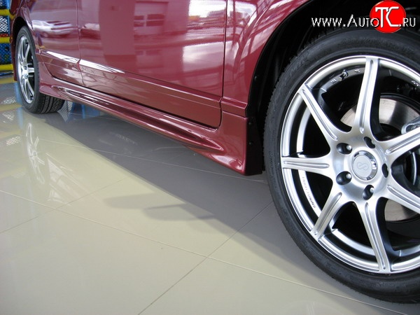 5 399 р. Пороги накладки Mugen  Honda Civic  FD (2005-2011) седан дорестайлинг, седан рестайлинг (Неокрашенные)  с доставкой в г. Воронеж