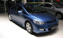 5 399 р. Пороги накладки Mugen  Honda Civic  FD (2005-2011) седан дорестайлинг, седан рестайлинг (Неокрашенные)  с доставкой в г. Воронеж. Увеличить фотографию 3