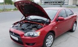 2 449 р. Упоры капота Sport Mitsubishi Lancer 10 CY седан дорестайлинг (2007-2010)  с доставкой в г. Воронеж. Увеличить фотографию 1