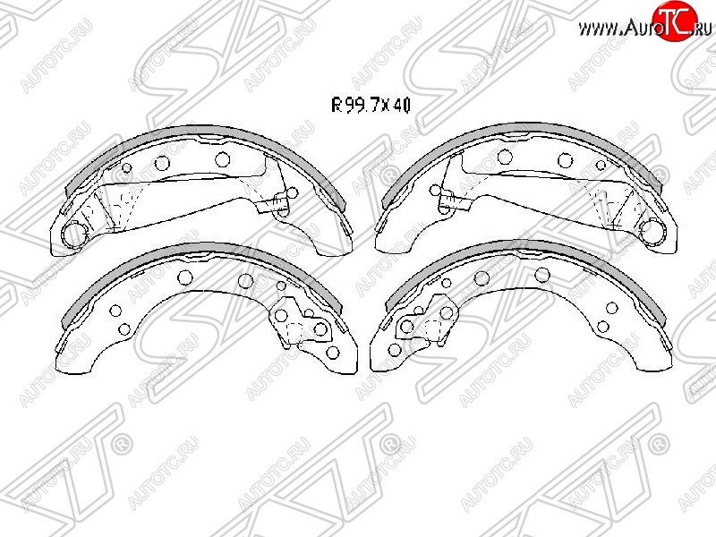 1 599 р. Колодки тормозные SAT (передние)  Chery Amulet (Corda)  A15 (2003-2010), Skoda Fabia ( Mk1,  Mk2) (2004-2014)  с доставкой в г. Воронеж