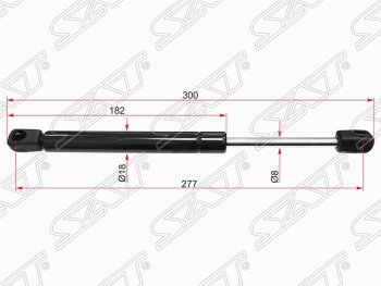 579 р. Упор капота SAT (газовый)  Audi A4  B5 8D2 седан (1994-2001), Audi TT  8N (1998-2006), Skoda Fabia  Mk1 (2004-2008), Volkswagen Bora (1998-2005), Volkswagen Jetta  A4 (1998-2005), Volkswagen Passat  B5 (1996-2000)  с доставкой в г. Воронеж. Увеличить фотографию 1