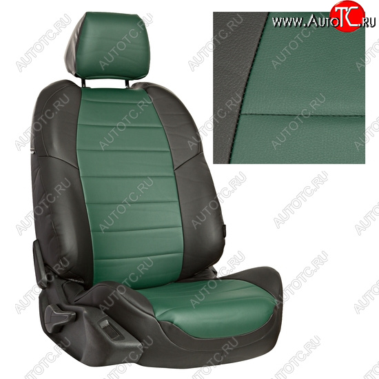 13 849 р. Чехлы сидений AUTOPILOT Экокожа (ЗС 40/60)  Audi A1  8XA хэтчбэк 5 дв. (2010-2018) дорестайлинг, рестайлинг (Черный + Зеленый)  с доставкой в г. Воронеж