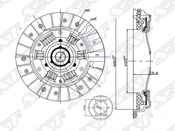 Комплект сцепления SAT (1.4) Skoda Roomster 5J хэтчбэк рестайлинг (2010-2015)