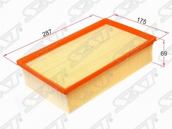 Фильтр воздушный двигателя SAT (1.8 / 2.0) Audi (Ауди) A3 (А3) ( 8VA хэтчбэк 5 дв.,  8VS седан,  8V1) (2012-2020),  Q2 (Ку2)  GA (2016-2020), Seat (Сеат) Ibiza (Ибица)  KJ хэтчбэк 5 дв. (2017-2021),  Leon (Леон) ( 5F хэтчбэк 5 дв.,  5F) (2012-2016), Skoda (Шкода) Kodiaq (Кодиак)  NU7 (2017-2021),  Octavia (Октавия)  A7 (2012-2020),  Superb (Супер) ( B8 (3V),  B8 (3V5)) (2015-2025), Volkswagen (Волксваген) Golf (Гольф)  7 (2012-2020),  Passat (Пассат) ( B8,  B8.5) (2015-2025),  Polo (Поло)  Mk6 (2020-2022),  Tiguan (Тигуан)  Mk2 (2016-2022),  Touran (Туран)  2T (2015-2025)