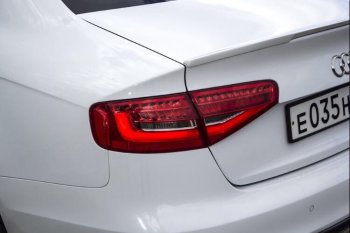 2 769 р. Лип спойлер АВТОКРАТ  Audi A4  B8 (2011-2015) рестайлинг, седан (Неокрашенный)  с доставкой в г. Воронеж. Увеличить фотографию 2