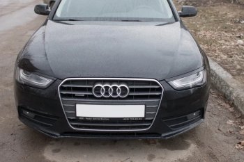 1 169 р. Реснички на фары KURAJ Audi A4 B8 дорестайлинг, седан (2007-2011) (Неокрашенные)  с доставкой в г. Воронеж. Увеличить фотографию 2