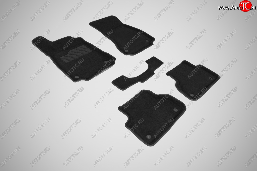 5 699 р. Износостойкие коврики в салон 3D AUDI A4(B9) черные (компл)  Audi A4  B9 (2016-2020) дорестайлинг,седан  с доставкой в г. Воронеж