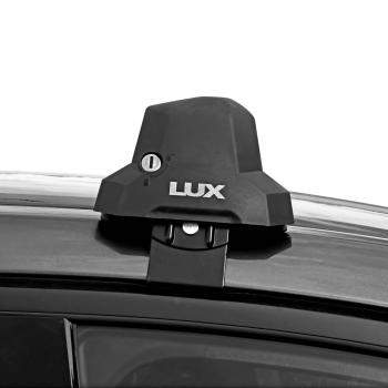 18 189 р. Багажник в сборе в обхват дверного проема LUX CITY  Audi A4  B9 (2016-2020) дорестайлинг,седан (черные дуги, длина 105 см)  с доставкой в г. Воронеж. Увеличить фотографию 2