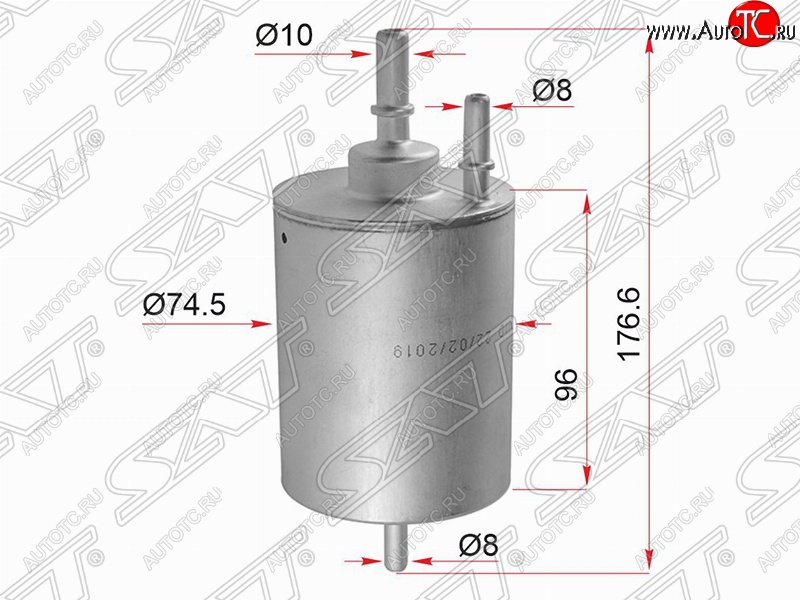 1 289 р. Топливный фильтр SAT (1.8/2.4/3.0/4.2)  Audi A4 ( B6,  B7) - A6  C6  с доставкой в г. Воронеж