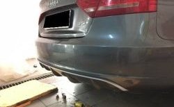 13 999 р. Накладка на задний бампер CT Audi A5 8T дорестайлинг, лифтбэк (2007-2011) (Неокрашенная)  с доставкой в г. Воронеж. Увеличить фотографию 3