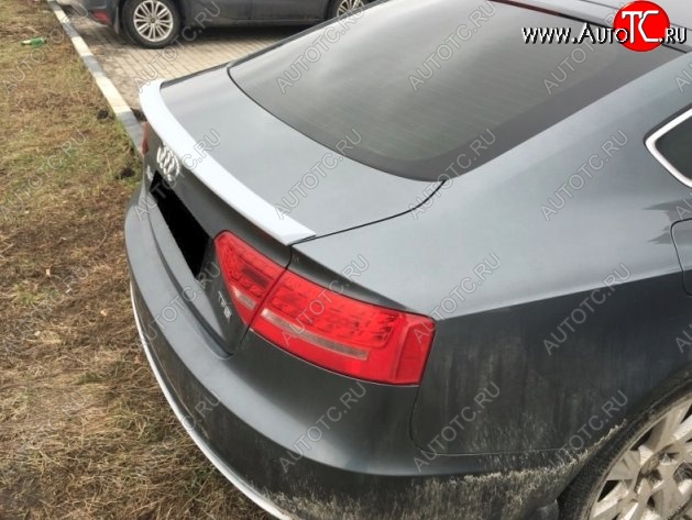 3 999 р. Лип спойлер CT Audi A5 8T дорестайлинг, лифтбэк (2007-2011) (Неокрашенный)  с доставкой в г. Воронеж