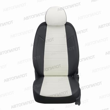 13 849 р. Чехлы сидений (экокожа, 40/60) Автопилот  Audi A6  C6 (2004-2010) дорестайлинг, седан, дорестайлинг, универсал, рестайлинг, седан, рестайлинг, универсал (черный/белый)  с доставкой в г. Воронеж. Увеличить фотографию 3