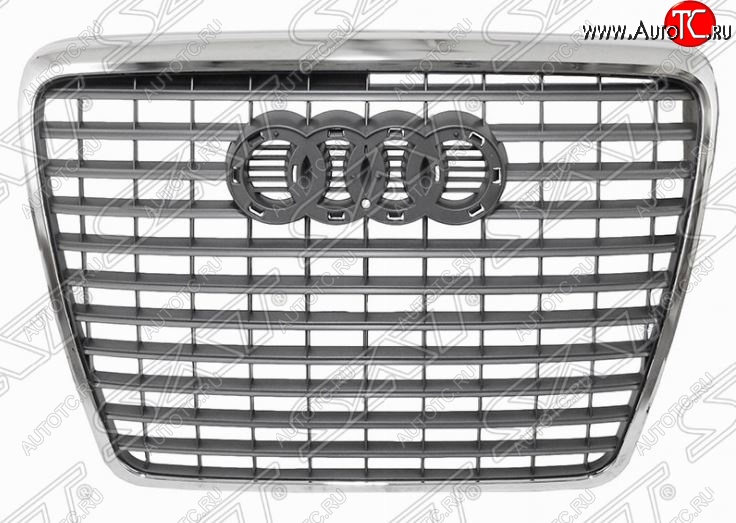 6 349 р. Решетка радиатора SAT (хром)  Audi A6  C6 (2008-2010) рестайлинг, седан, рестайлинг, универсал  с доставкой в г. Воронеж