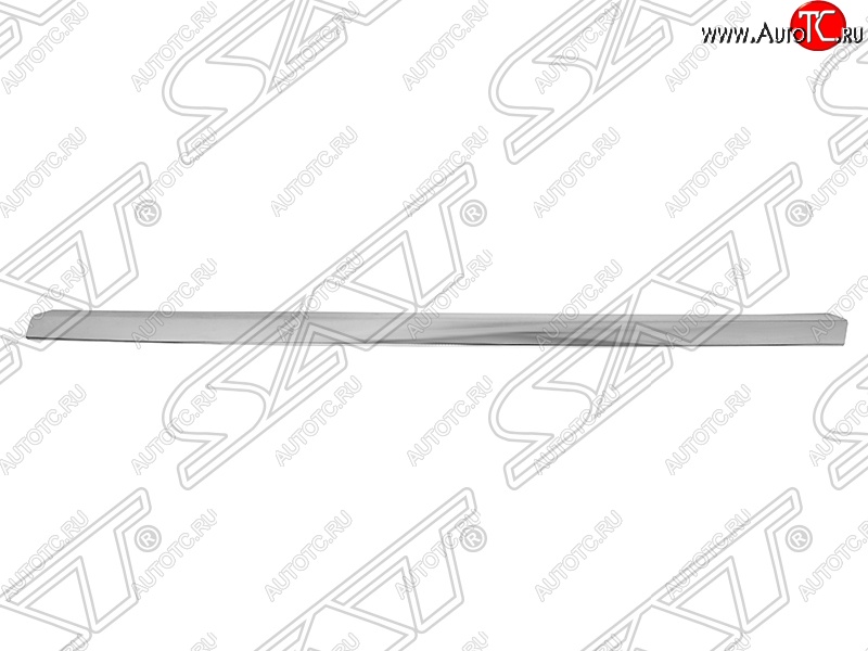 519 р. Молдинг переднего бампера SAT (левый, хром) Audi A6 C6 дорестайлинг, седан (2004-2008)  с доставкой в г. Воронеж