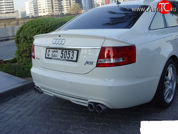 4 499 р. Диффузор заднего бампера ABT Audi A6 C6 дорестайлинг, седан (2004-2008)  с доставкой в г. Воронеж