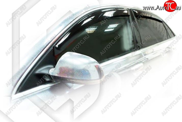 1 999 р. Дефлектора окон CA-Plastic (Long)  Audi A8  D3 (2005-2009) 1-ый рестайлинг, 2-ой рестайлинг (Classic полупрозрачный, Без хром.молдинга)  с доставкой в г. Воронеж