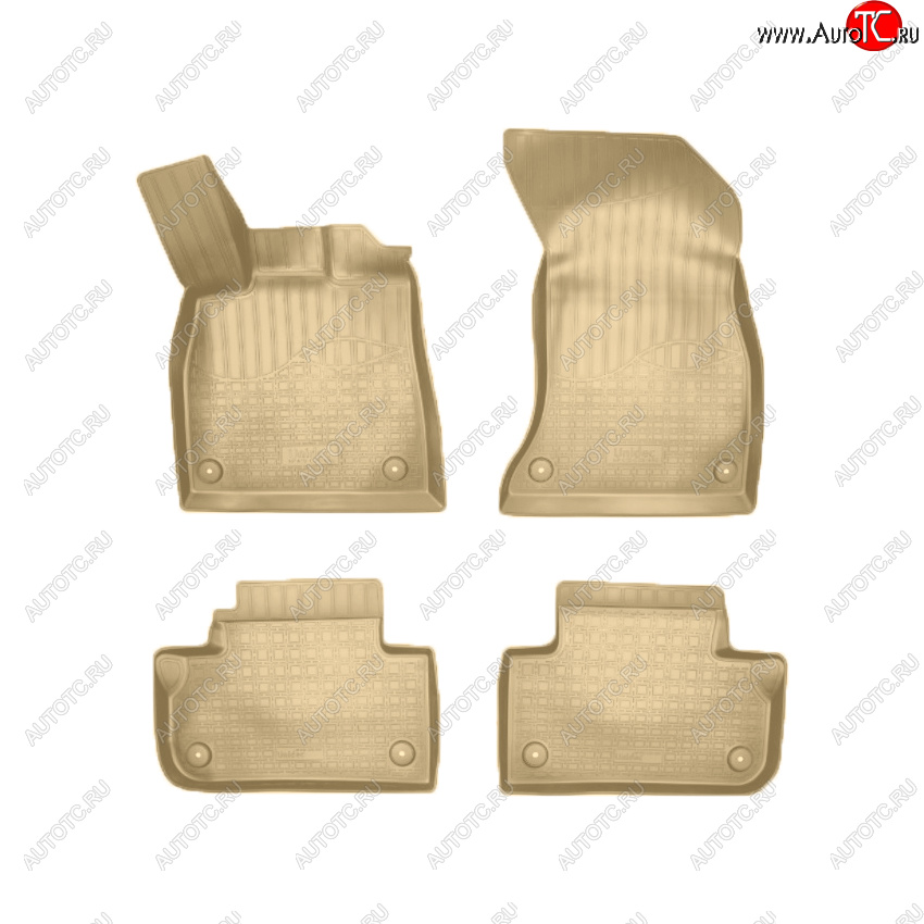 3 599 р. Коврики салонные Noplast  Audi Q5  FY (2017-2022) дорестайлинг, рестайлинг (Бежевый)  с доставкой в г. Воронеж