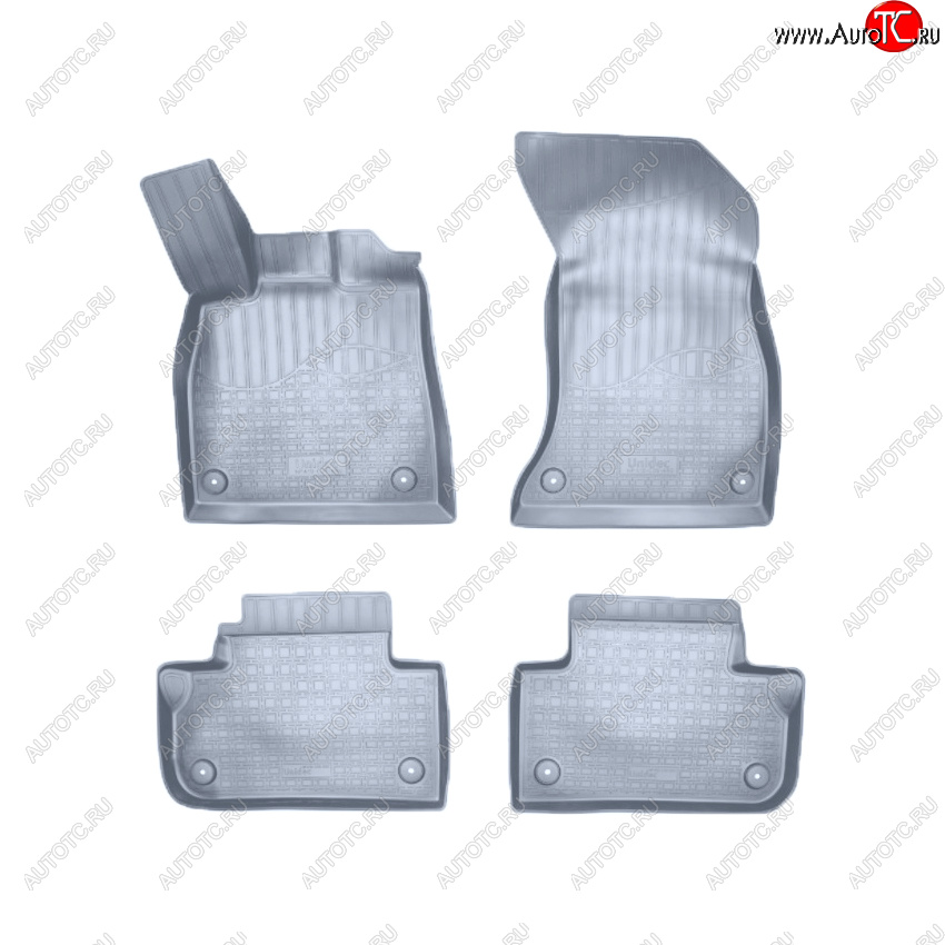 2 399 р. Коврики салонные Noplast  Audi Q5  FY (2017-2022) дорестайлинг, рестайлинг (Серый)  с доставкой в г. Воронеж