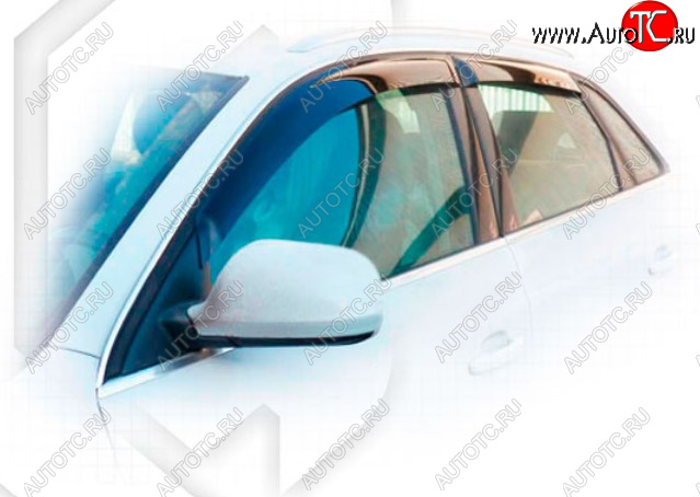 1 999 р. Дефлектора окон CA-Plastic Audi Q5 8R рестайлинг (2012-2017) (Classic полупрозрачный, Без хром молдинга)  с доставкой в г. Воронеж