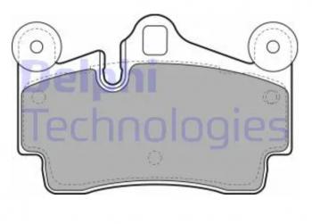 3 699 р. Комплект тормозных колодок (дисковые тормоза) DELPHI Porsche Cayenne 957 (2007-2010)  с доставкой в г. Воронеж. Увеличить фотографию 1