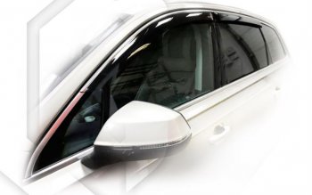 Дефлектора окон 4MB CA-Plastic Audi Q7 4M дорестайлинг (2015-2020) (Classic полупрозрачный, Без хром.молдинга)