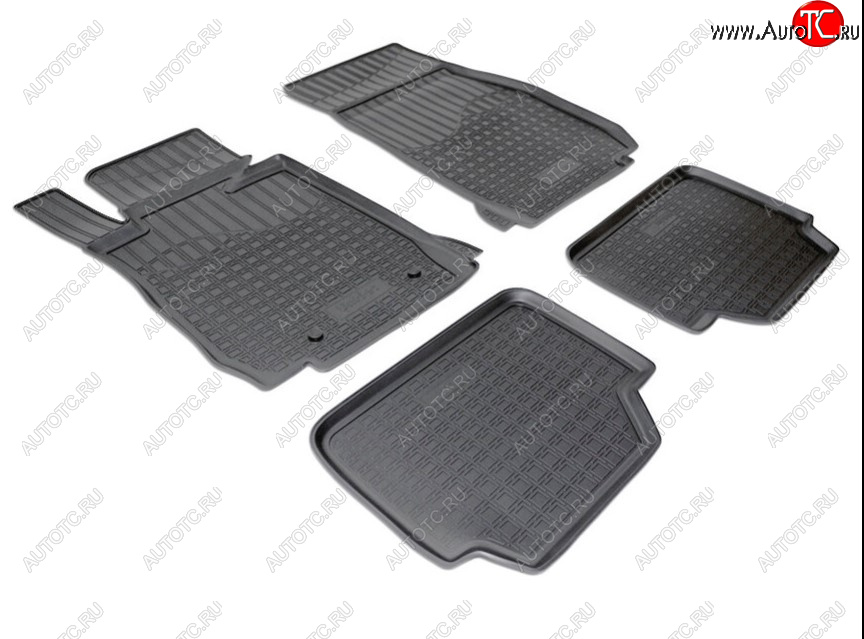 2 699 р. Коврики салонные для BMW 1 (F20,F21) (2011) BMW 1 серия F20 хэтчбэк 5 дв. дорестайлинг (2012-2015) (Цвет: черный)  с доставкой в г. Воронеж