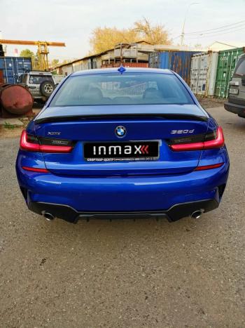 12 999 р. Диффузор заднего бампера М-Perfomance 320  BMW 3 серия  G20 (2018-2022) седан Inmax (цвет: черный глянец)  с доставкой в г. Воронеж. Увеличить фотографию 10