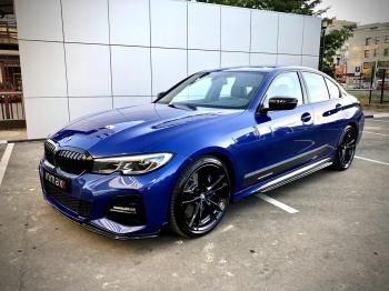 11 499 р. Пластиковые накладки M порогов BMW 3 серия G20 седан (2018-2022) (цвет: черный глянец)  с доставкой в г. Воронеж. Увеличить фотографию 2