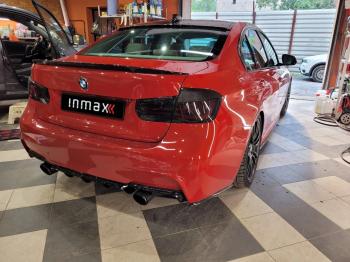 5 999 р. Накладки M-Perfomance под задний бампер (мини-лезвия)  BMW 3 серия  F30 (2012-2018) седан дорестайлинг, седан рестайлинг (цвет: черный матовый)  с доставкой в г. Воронеж. Увеличить фотографию 11