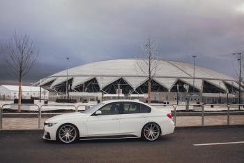 5 999 р. Накладки M-Perfomance под задний бампер (мини-лезвия)  BMW 3 серия  F30 (2012-2018) седан дорестайлинг, седан рестайлинг (цвет: черный матовый)  с доставкой в г. Воронеж. Увеличить фотографию 13