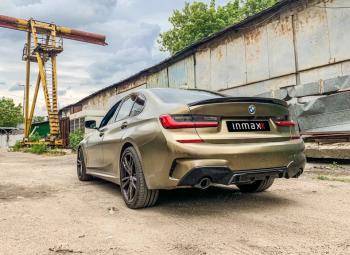 5 999 р. Накладки M-Perfomance под задний бампер (мини-лезвия)  BMW 3 серия  F30 (2012-2018) седан дорестайлинг, седан рестайлинг (цвет: черный матовый)  с доставкой в г. Воронеж. Увеличить фотографию 6