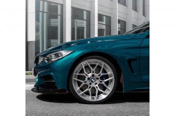 14 499 р. Сплиттер переднего бампера М-Perfomance BMW 4 серия F32 купе рестайлинг (2017-2020) (цвет: черный матовый)  с доставкой в г. Воронеж. Увеличить фотографию 4