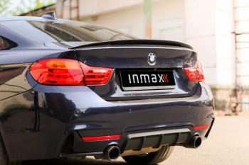 7 999 р. Лип спойлер М-Perfomance  BMW 4 серия  F32 (2013-2020) купе дорестайлинг, купе рестайлинг (цвет: черный глянец)  с доставкой в г. Воронеж. Увеличить фотографию 2