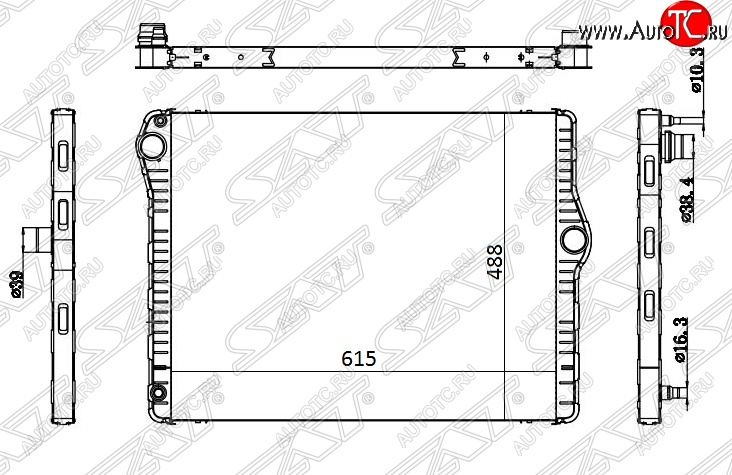 12 999 р. Радиатор двигателя SAT (пластинчатый)  BMW 5 серия ( F11,  F10) (2009-2017) дорестайлинг, универсал, седан дорестайлинг, рестайлинг, седан, рестайлинг, универсал  с доставкой в г. Воронеж