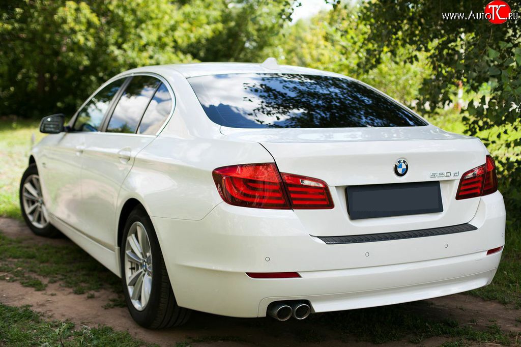 1 749 р. Накладка на задний бампер RA BMW 5 серия F10 седан дорестайлинг (2009-2013) (Поверхность шагрень)  с доставкой в г. Воронеж