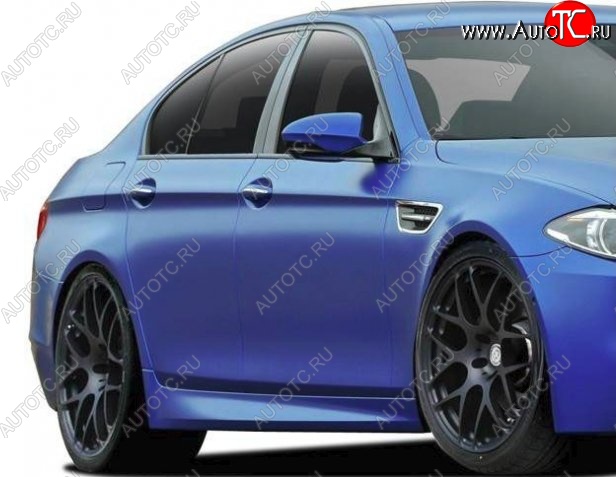 9 049 р. Пороги накладки M-Style BMW 5 серия F11 дорестайлинг, универсал (2009-2013) (Неокрашенные)  с доставкой в г. Воронеж